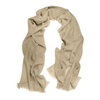 Cressida | Pure Cashmere Pashmina – Biscuit