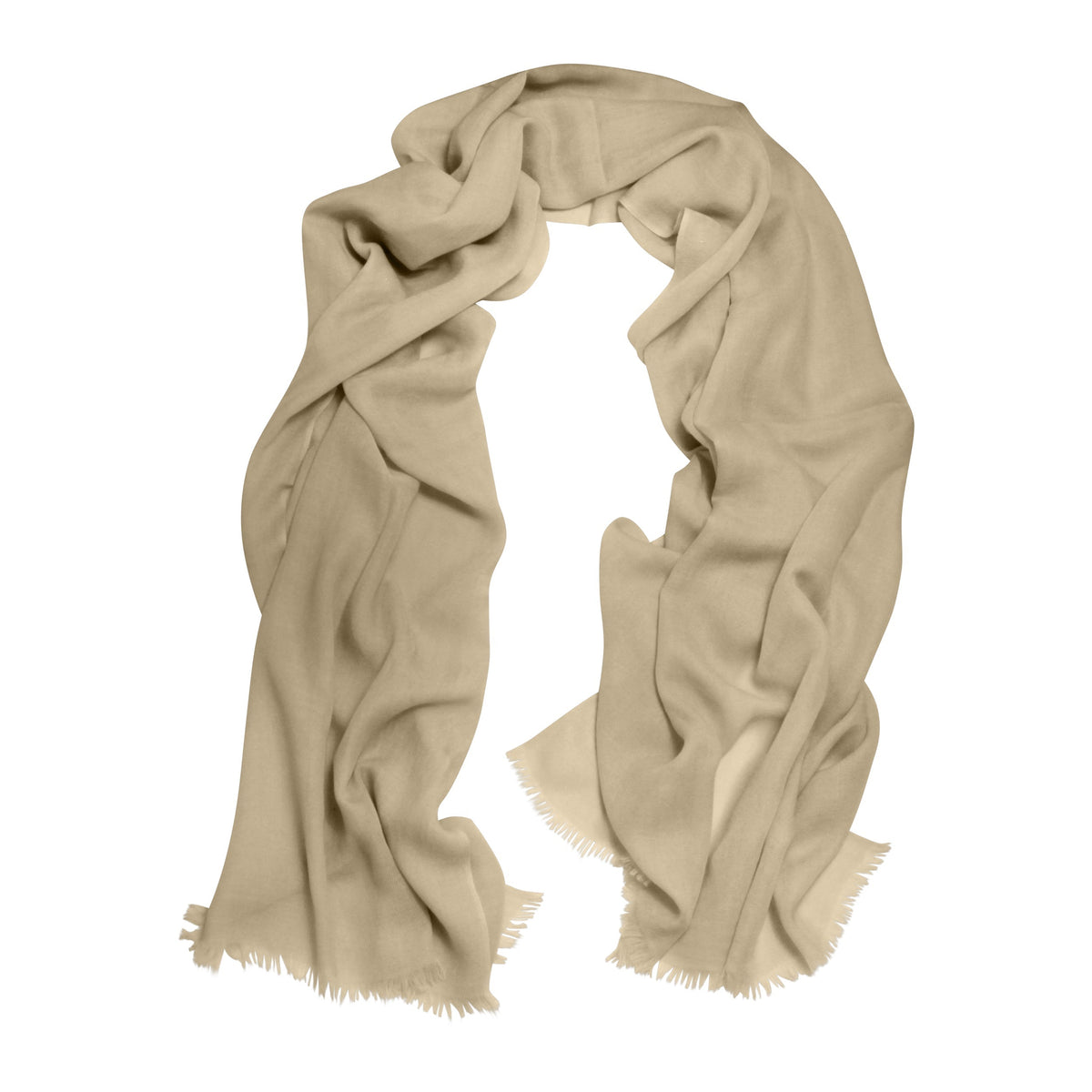 Cressida | Pure Cashmere Pashmina – Biscuit