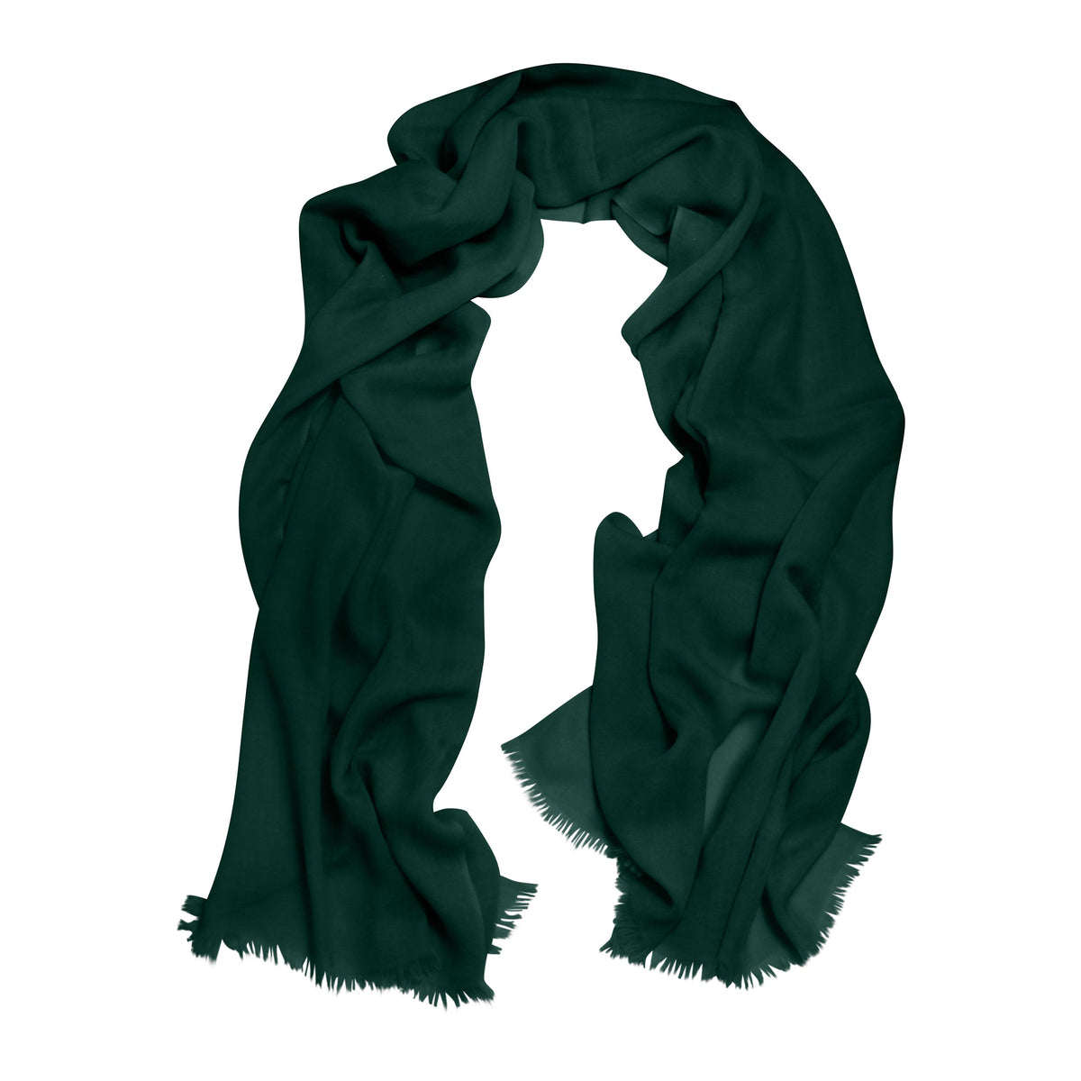 Cressida | Pure Cashmere Pashmina – Forest Green