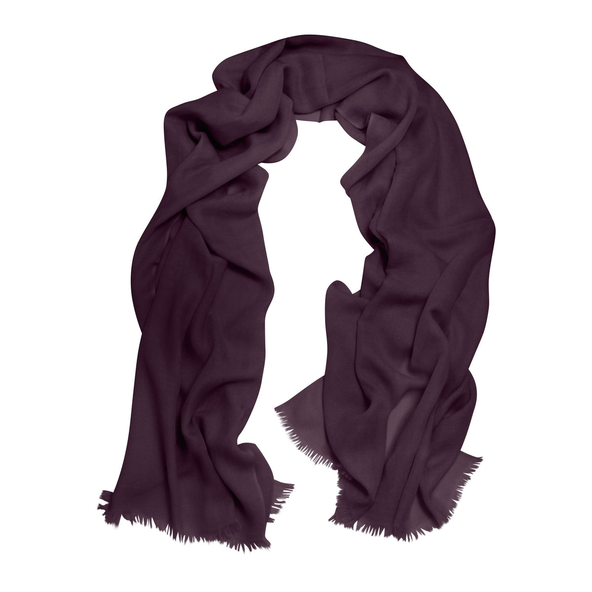 Cressida | Pure Cashmere Pashmina – Plum