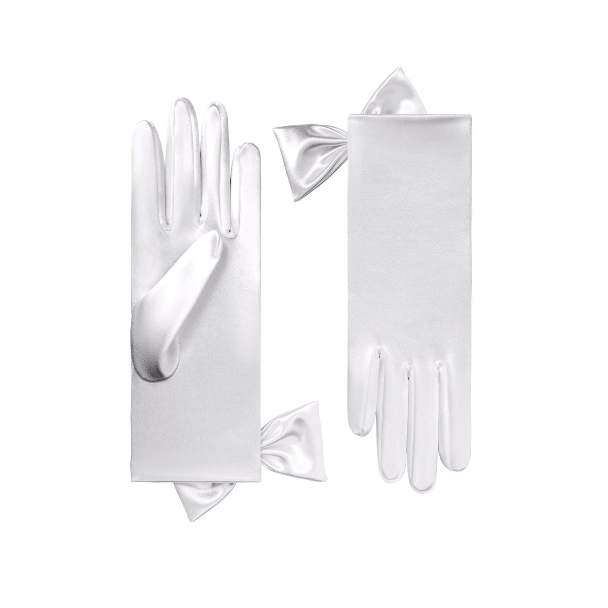 Pearl Short Satin Gloves - Penelope