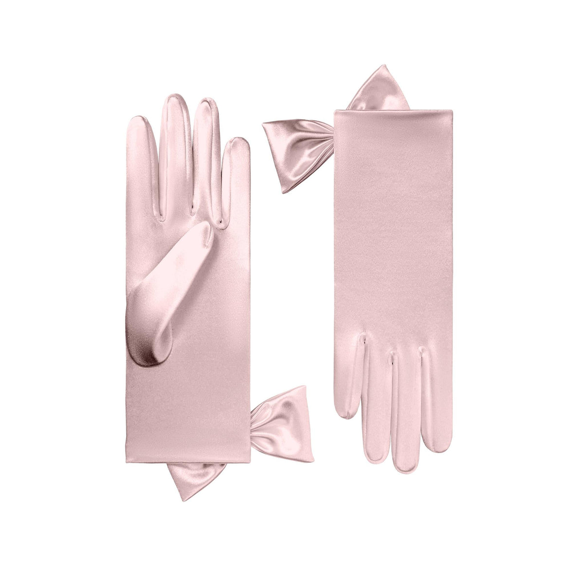 Smokey Rose Short Satin Gloves - Penelope