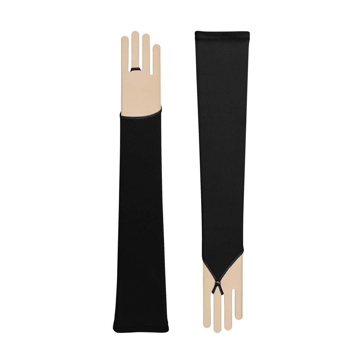 Philomena | Silk Fingerless Opera Glove – Black