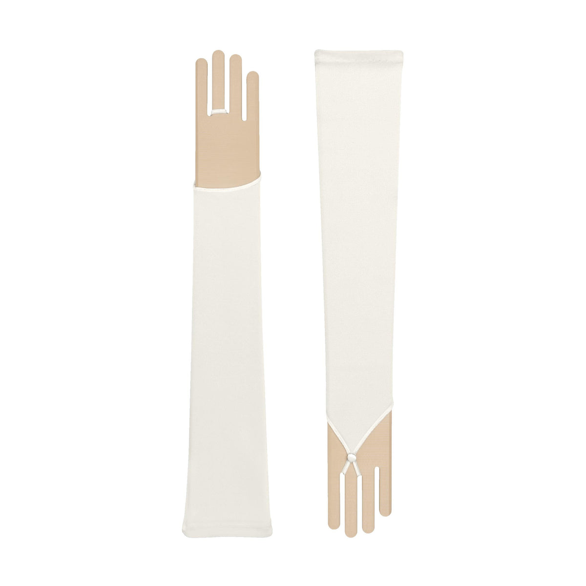 Philomena | Silk Fingerless Opera Glove – Ivory