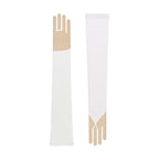 Philomena | Silk Fingerless Opera Glove – White