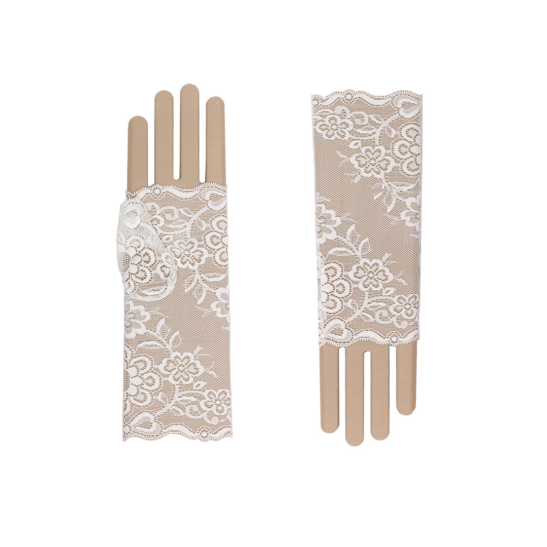 Rose | Lace Short Fingerless Glove – Ivory