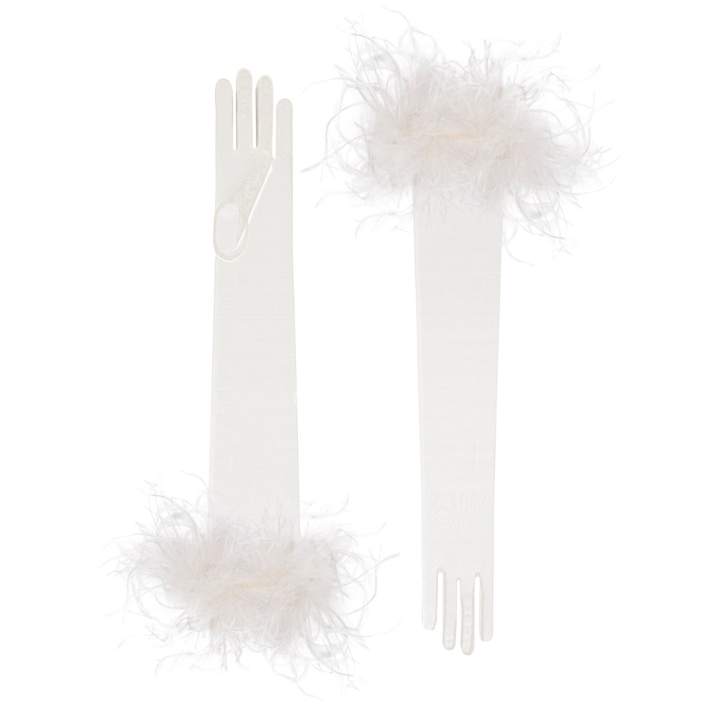 Sofia | Tulle Opera Glove – Ivory