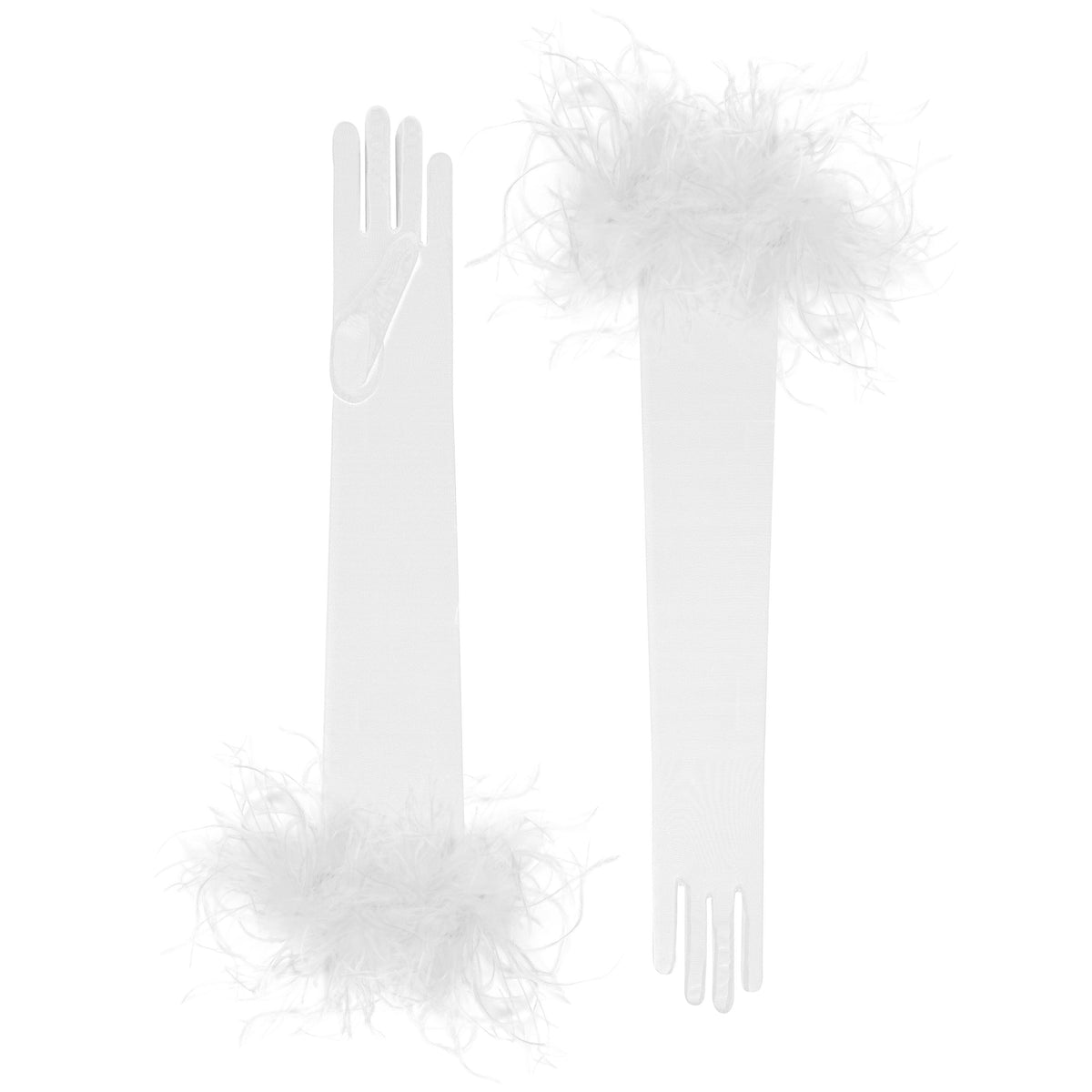 Sofia | Tulle Opera Glove – White