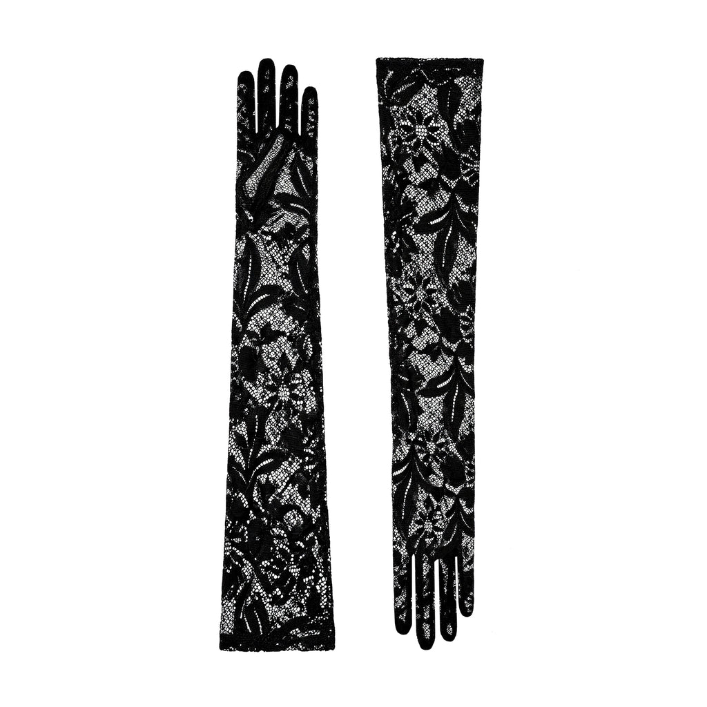 Tatiana | Lace Opera Glove – Black