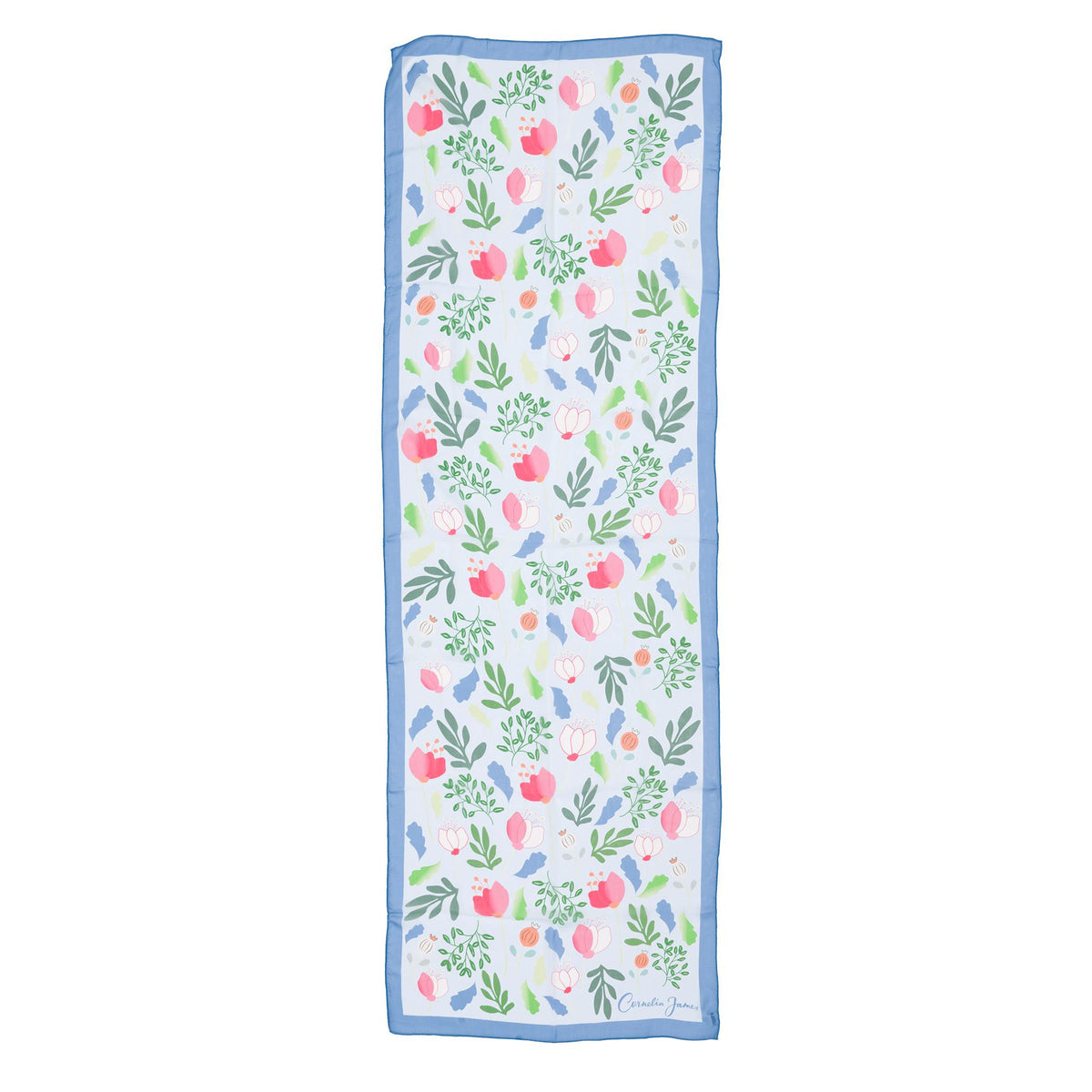 Foulard en soie Aurora | Bleu poudré-Cornelia James