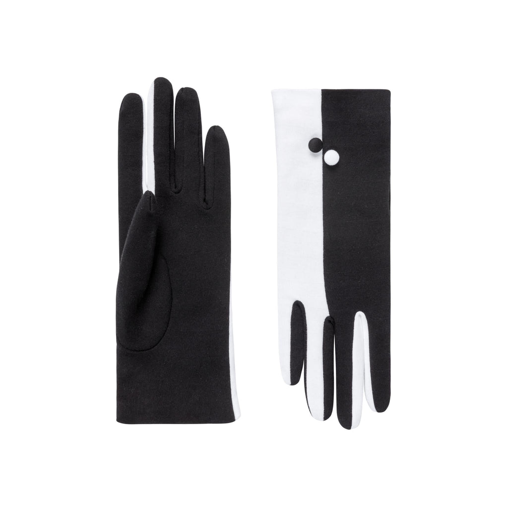 Camilla | Sueded Cotton Day Glove-Black / White-Cornelia James [cw:black-/-white]