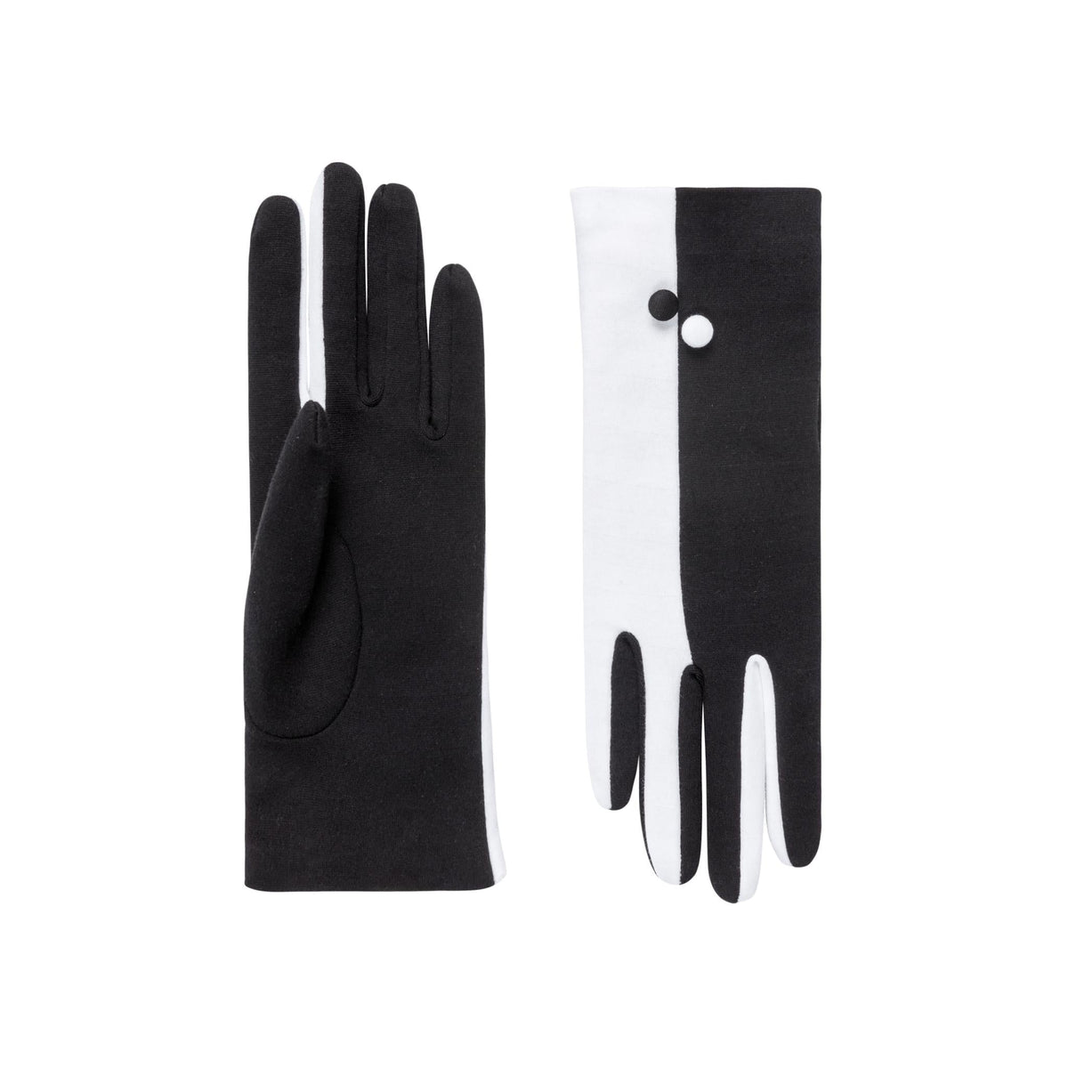 Camilla | Sueded Cotton Day Glove-Black / White-Cornelia James [cw:black-/-white]