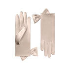 Penelope | Gant court en satin avec coude-Champagne-Cornelia James